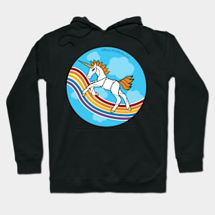 Rainbow Unicorn v3 — Dancing Uniquorn Illustration series Hoodie